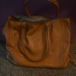 Brown Leather Tote Bag